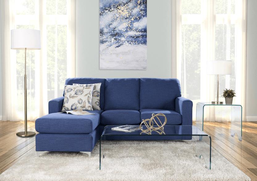 1024 - Royal Blue Sofa Chaise