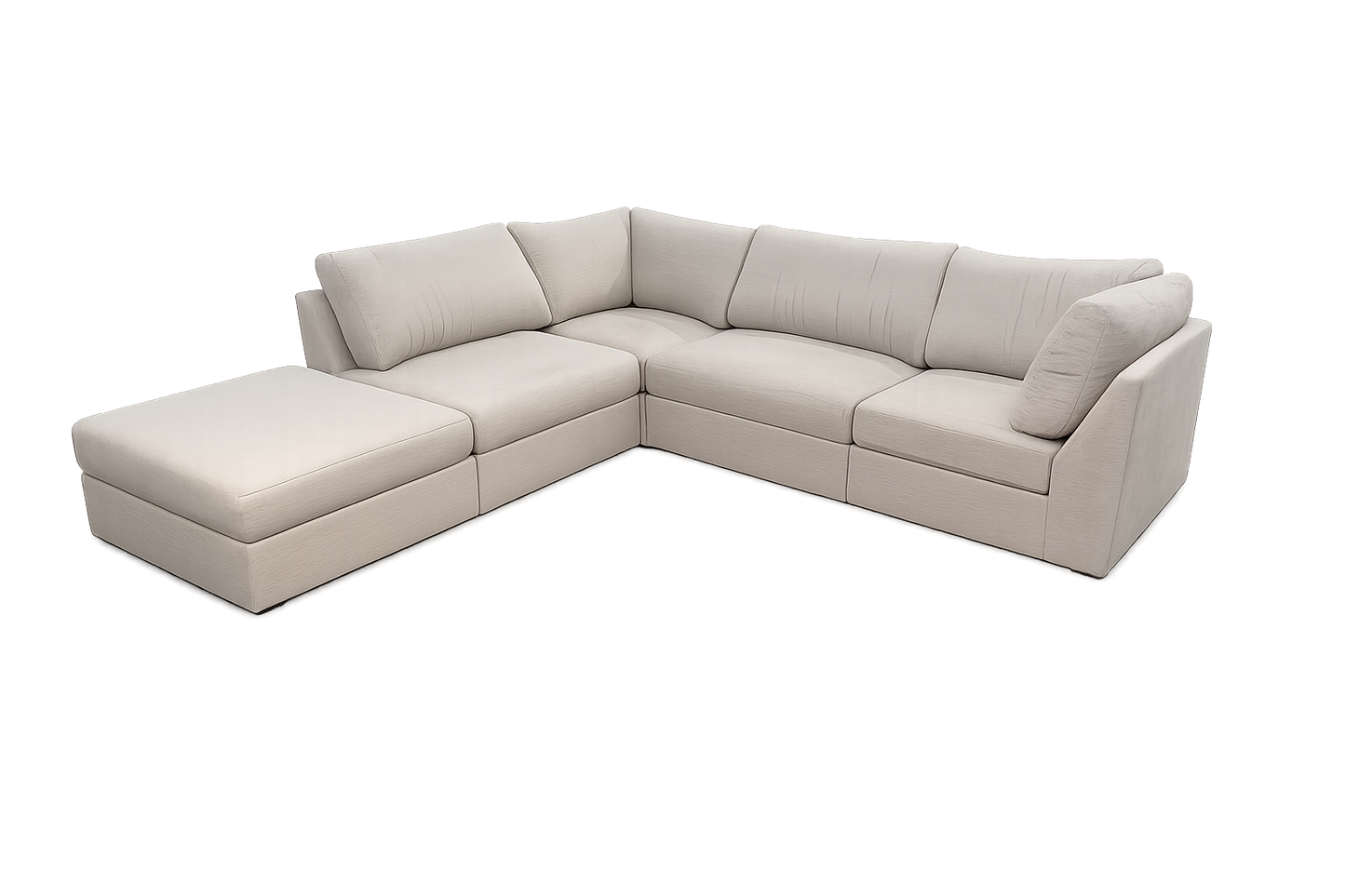 Solterra Modular Sectional with Ottoman - Beige