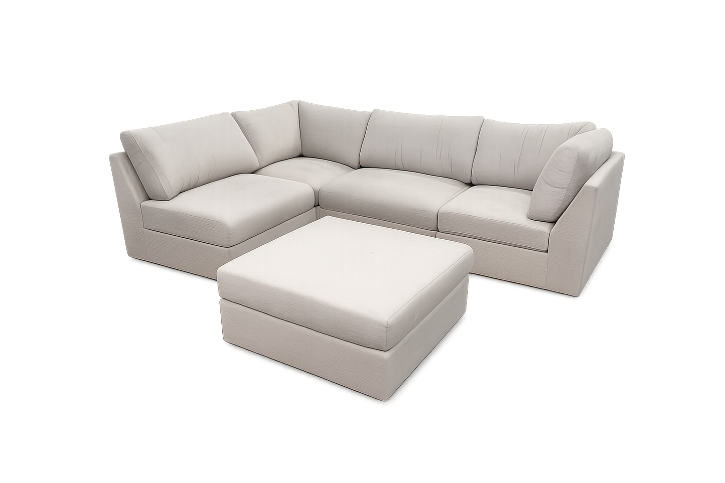 Solterra Modular Sectional with Ottoman - Beige