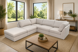 Solterra Modular Sectional with Ottoman - Beige