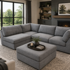 Solterra Modular Sectional with Ottoman - Grey