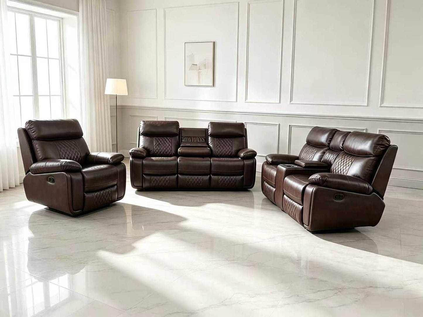 Harbor Ridge Reclining Living Room Set - Brown