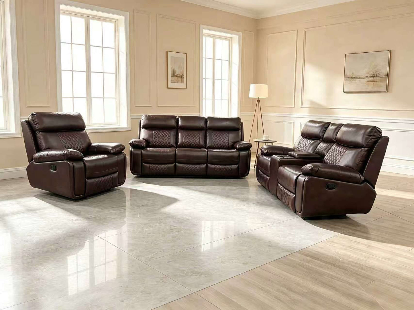 Harbor Ridge Reclining Living Room Set - Brown