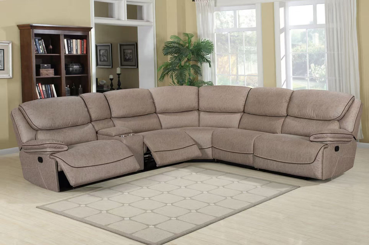 Lincoln Fabric Reclining Sectional with Console
