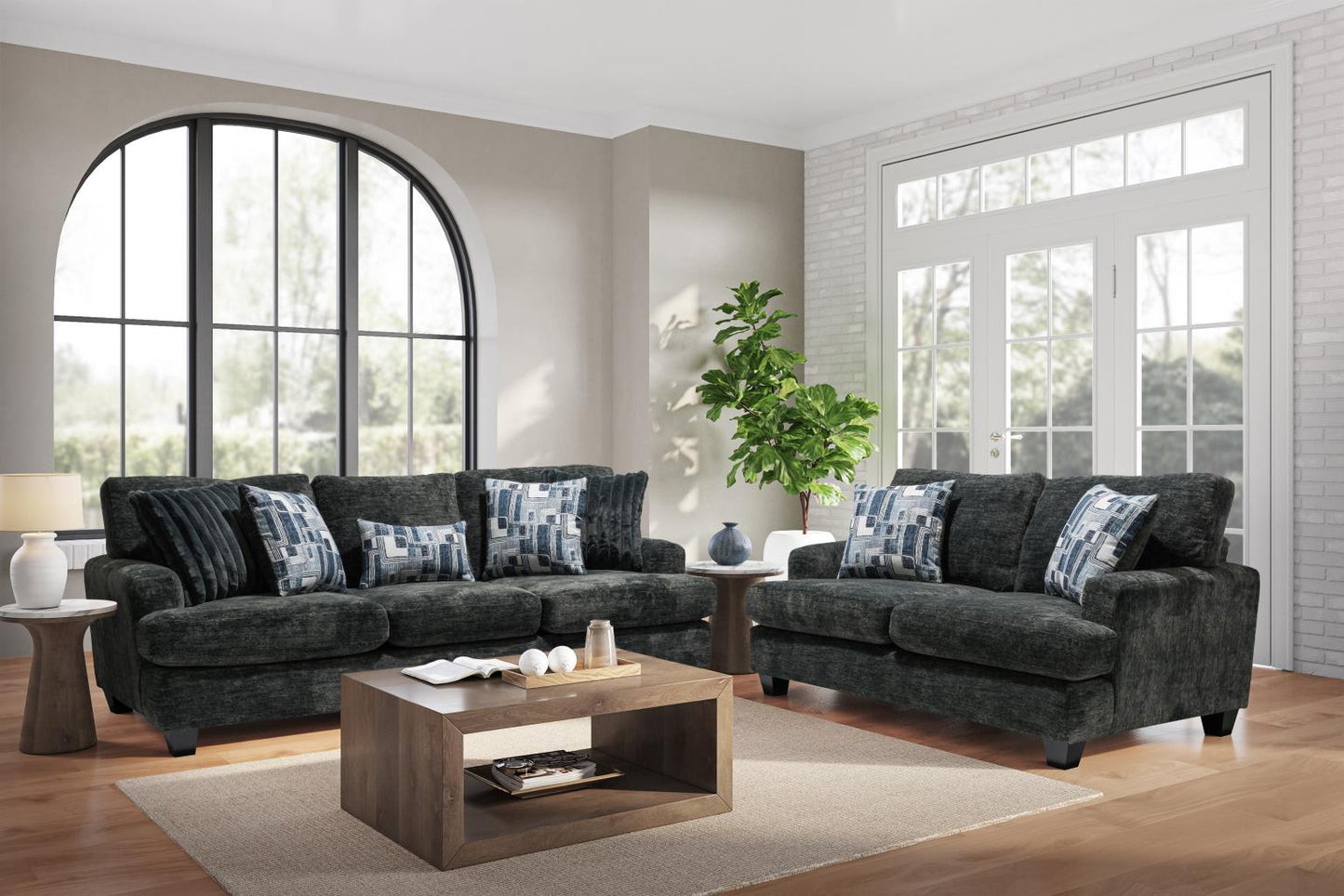 1025 - Galactic Charcoal Sofa