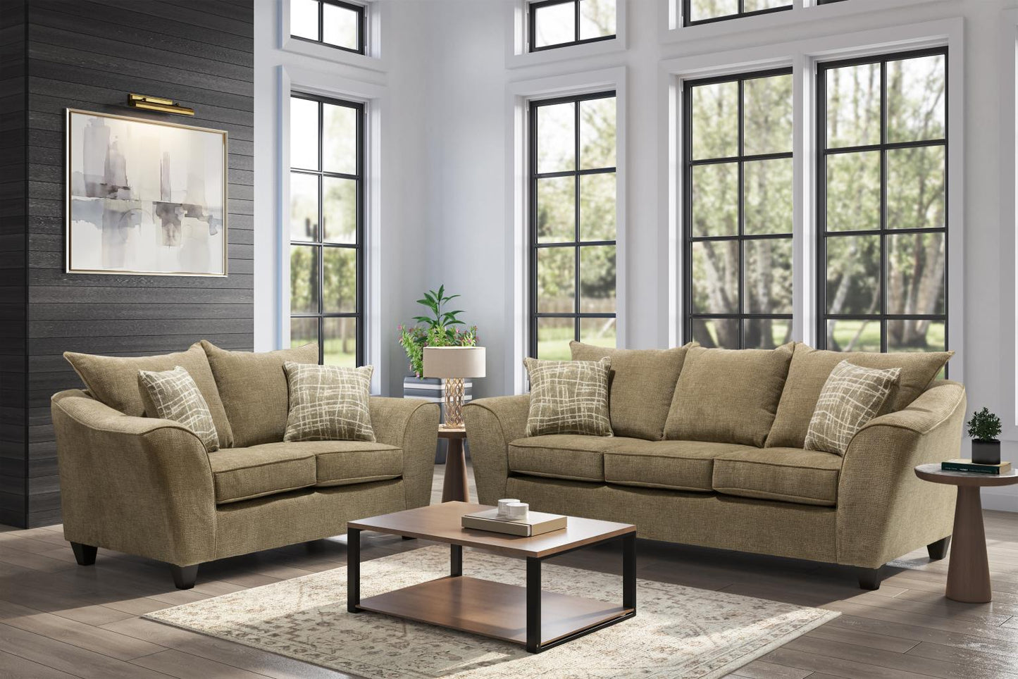 1075 - Captive Brownstone Sofa