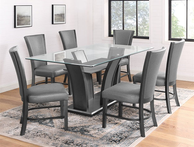 Camelia 7 Piece Glass Dining Set