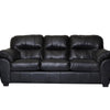 1601 - Leather Gel Black Sofa