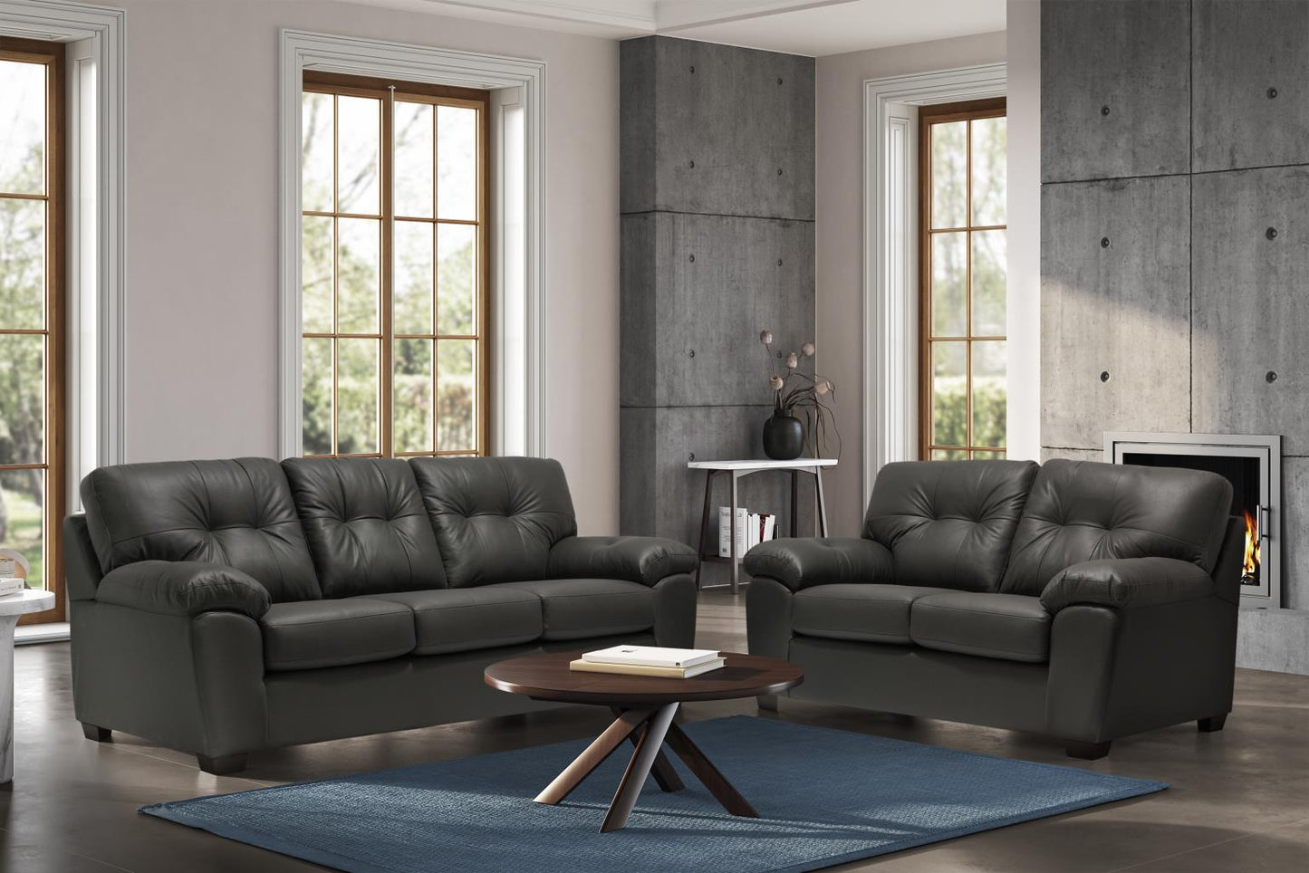 1612 - Dark Grey Sofa