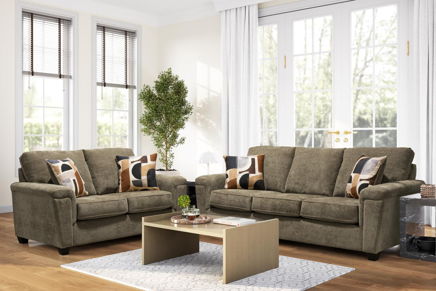 1643 - Vertex Chocolate Sofa