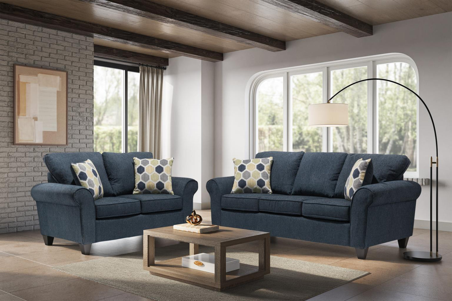 1808 - Blue Argent Sofa