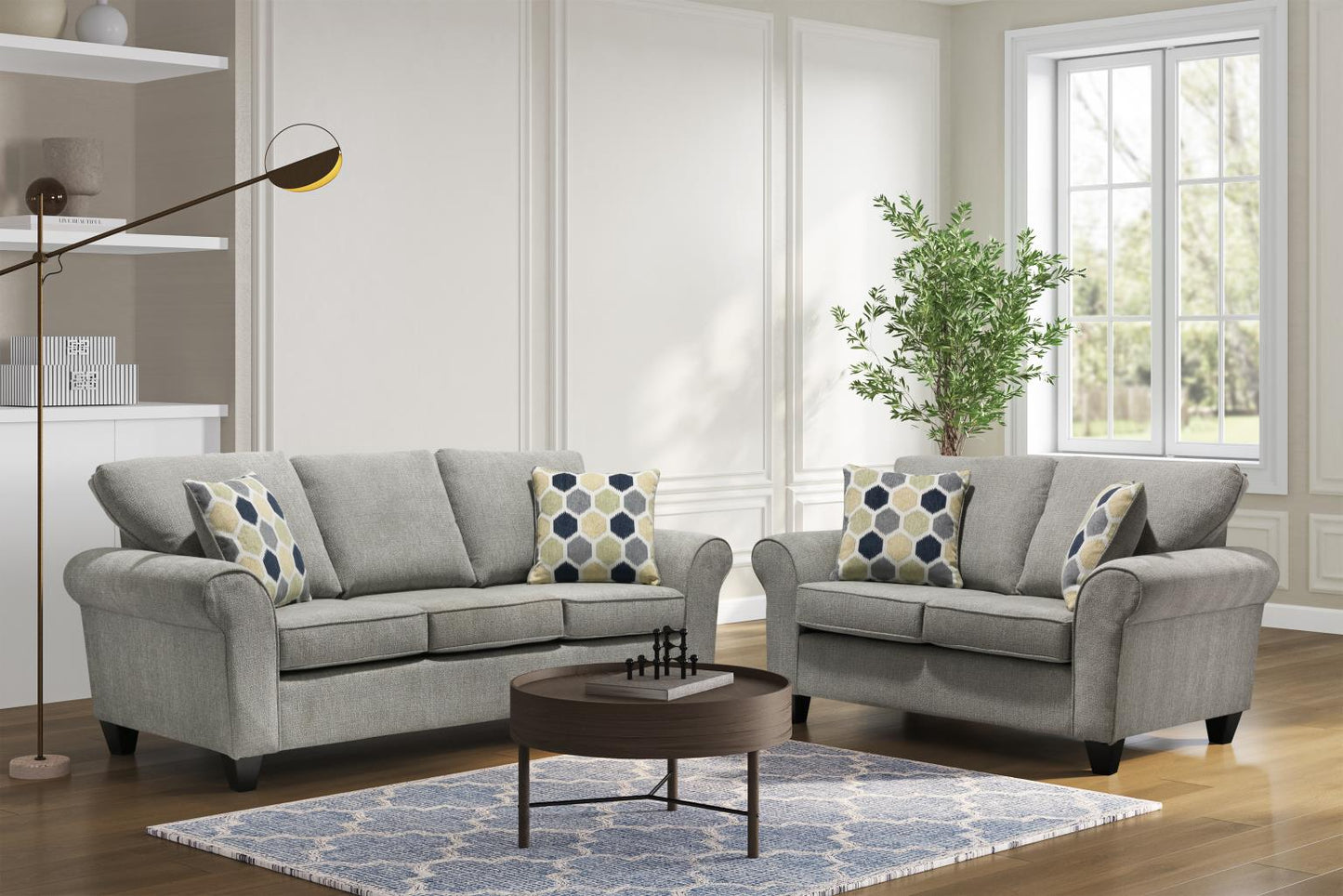 1808 - Surge Ash Sofa