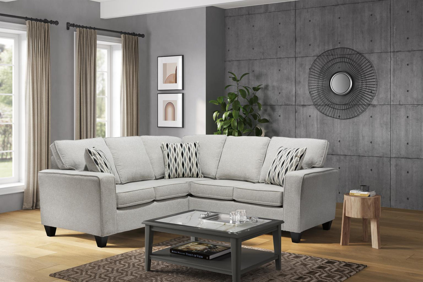 6818 - Beige Sectional