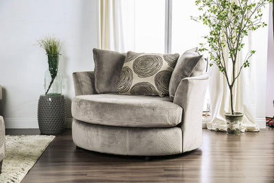 6122 Grey Champion Swivel Cuddle Chair