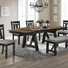 2158WC Maribelle 6 Piece Dining Set - Charcoal and Wheat