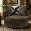 2348 Brown Swivel Cuddle Chair