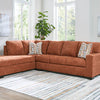Sunset Ember - Left Chaise Sectional - Orange