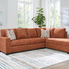 Sunset Ember - Right Chaise Sectional - Orange
