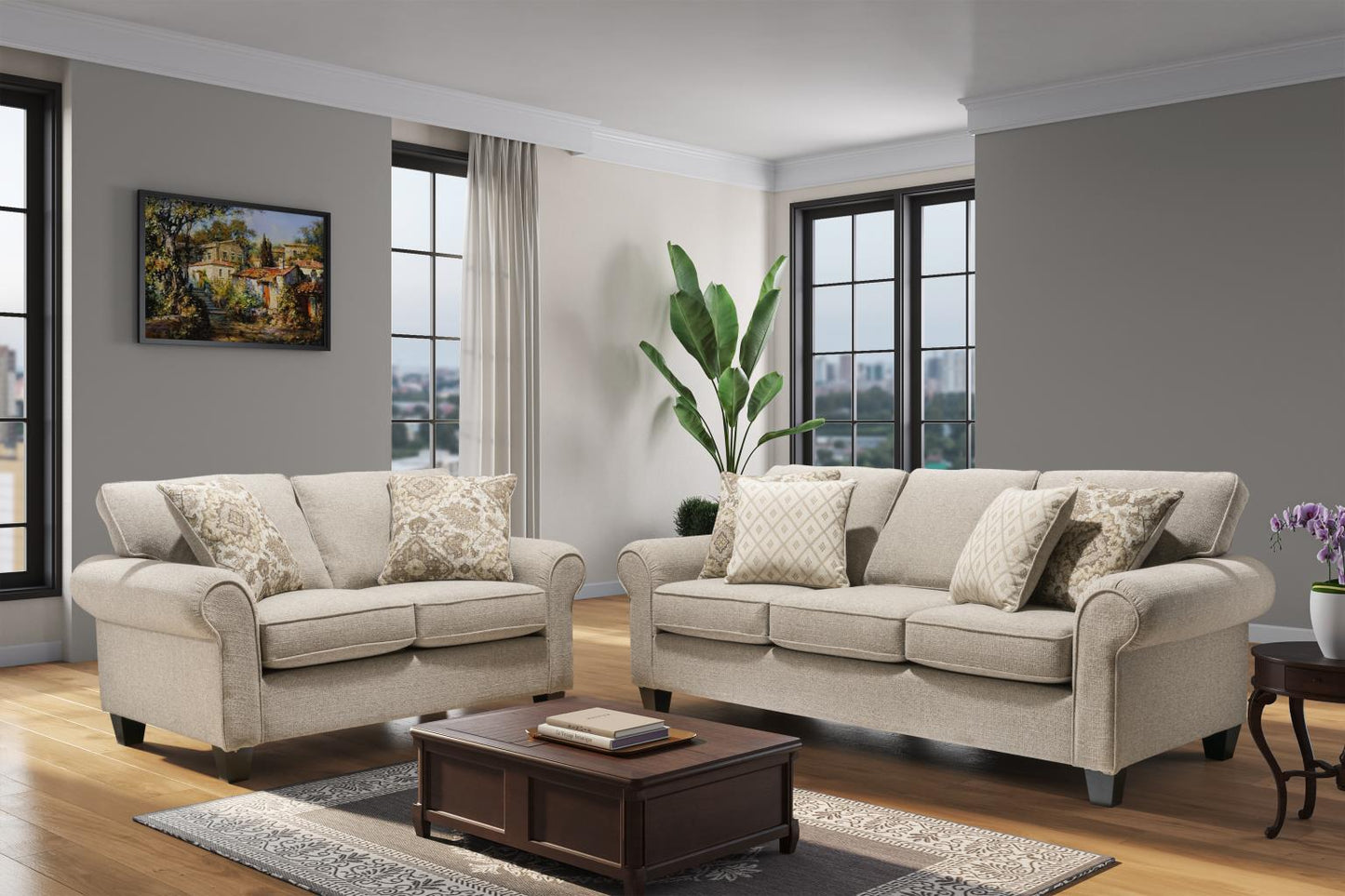 3710 Duvernay Stucco Sofa