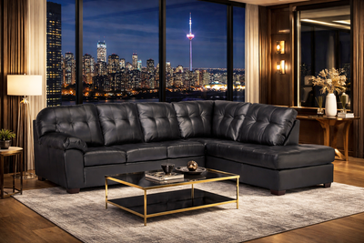 6000 - Black Sectional
