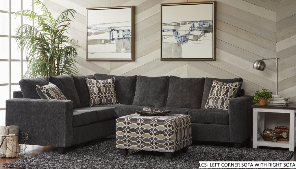 6037 - Charcoal Sectional