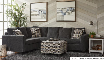 6037 - Charcoal Sectional