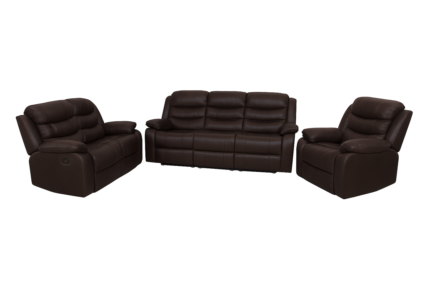 Cooper - Reclining Sofa, Loveseat and Chair Set - Brown