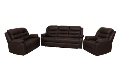Cooper - Reclining Sofa, Loveseat and Chair Set - Brown