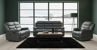 Cooper - Reclining Sofa, Loveseat and Chair Set - Grey