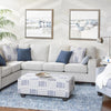 6090 - Chenille Light Grey Sectional