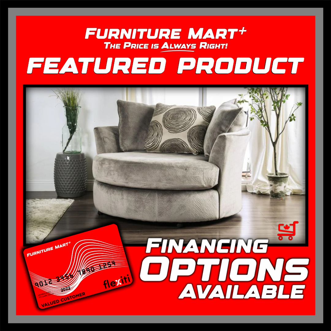 6122 Grey Champion Swivel Cuddle Chair