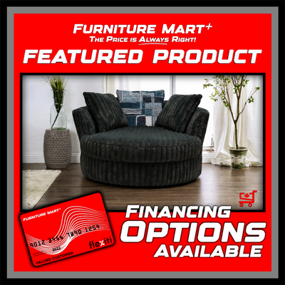 6129 Galactic Charcoal Swivel Cuddle Chair