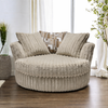 6129 Galactic Parchment Swivel Cuddle Chair