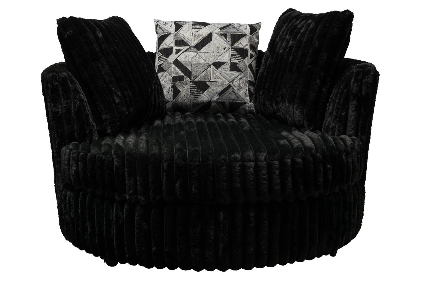 6139 Mondo Black Swivel Cuddle Chair