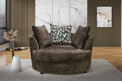 6189 Petrichor Charcoal Swivel Cuddle Chair