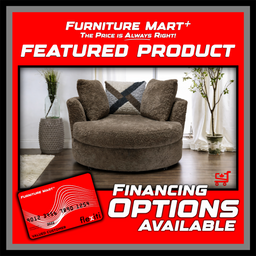 6255 Brown Swivel Cuddle Chair