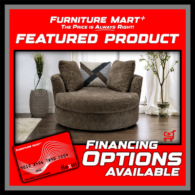 6255 Brown Swivel Cuddle Chair