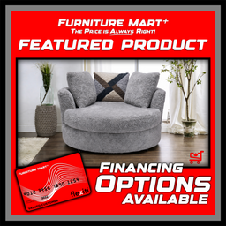 6255 Grey Swivel Cuddle Chair