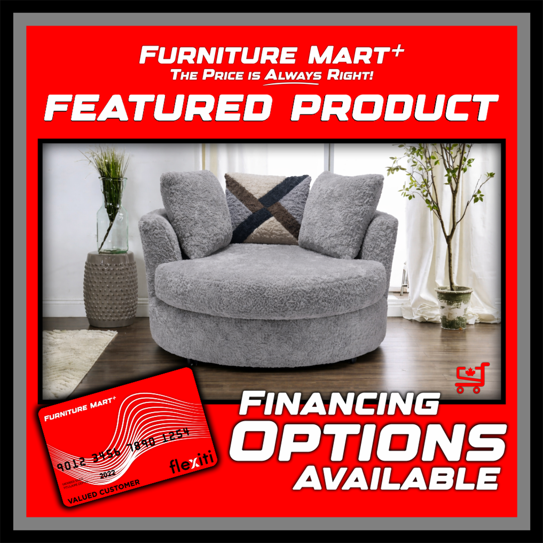 6255 Grey Swivel Cuddle Chair