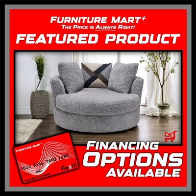 6255 Grey Swivel Cuddle Chair
