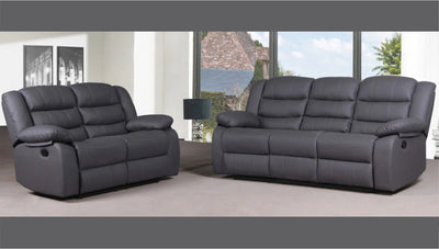 Hudson - Reclining Sofa, Loveseat and Chair Set - Light Grey