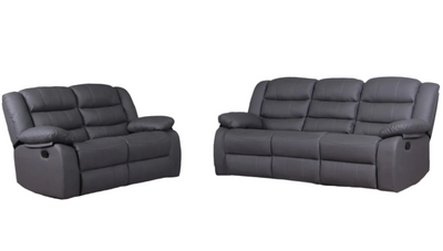 Hudson - Reclining Sofa, Loveseat and Chair Set - Light Grey