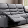 Hudson - Reclining Sofa, Loveseat and Chair Set - Light Grey