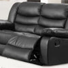 Hudson - Reclining Sofa, Loveseat and Chair Set - Black