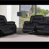 Hudson - Reclining Sofa, Loveseat and Chair Set - Black