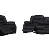Hudson - Reclining Sofa, Loveseat and Chair Set - Black