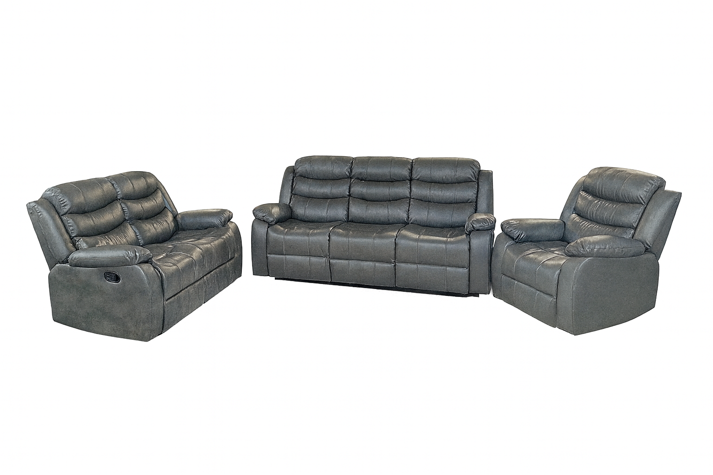 Cooper - Reclining Sofa, Loveseat and Chair Set - Grey