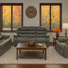 Hudson - Reclining Sofa, Loveseat and Chair Set - Dark Grey