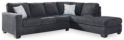 Anton 2 Piece Fabric Sectional - Slate