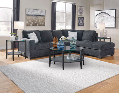 Anton 2 Piece Fabric Sectional - Slate